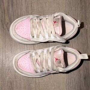 Nike Air Jordan’s Kids Pink and White Sneakers